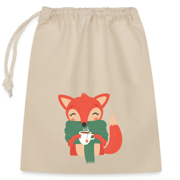 Projektbeutel, „Cozy Fox“, (25×30 cm) Natur