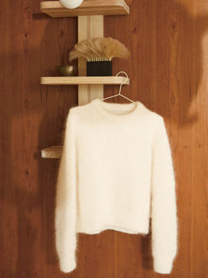 Sandnes-Set, „Spencer Sweater“, Sandnes Ballerina Chunky Mohair S/M odert M/L