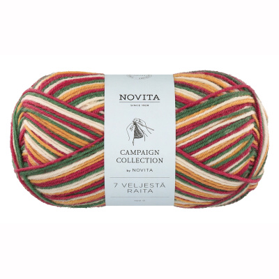 Novita-Set, „Christmas Twist Socken“ 38/39, Novita 7 Brothers und 7 Brothers Raita