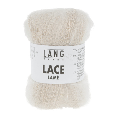 Lang Yarns Lace Lam&eacute;, 0001, Wei&szlig;