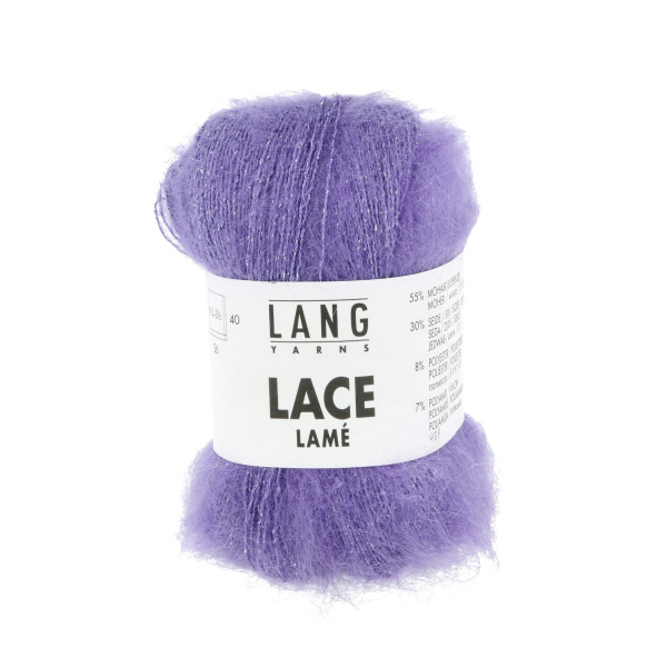 Lang Yarns Lace Lamé, 0046, Flieder