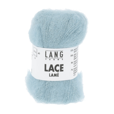 Lang Yarns Lace Lamé, 0072, Aqua