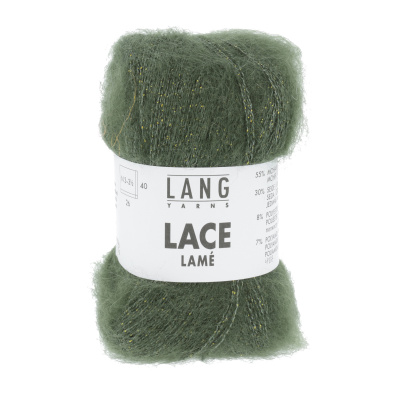 Lang Yarns Lace Lamé, 0098, Olive