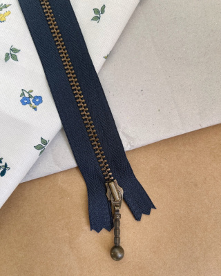 PetiteKnit Zipper, 17 cm, Navy