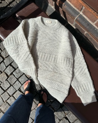 PetiteKnit-Set, „Storm Sweater“, Sandnes Peer Gynt, L oder XL