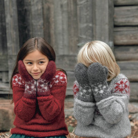 Sandnes-Set, „Putty Fäustlinge“, Sandnes Fritidsgarn (gefilzt), L/XL