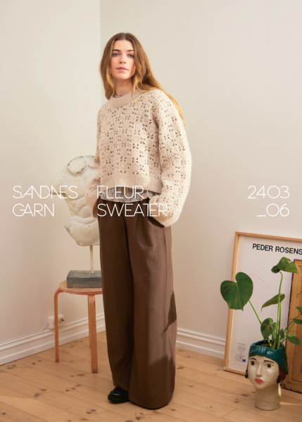 Sandnes-Set, „Fleur Sweater“, Sandnes Tynn Peer Gynt und Tynn Silk Mohair, L